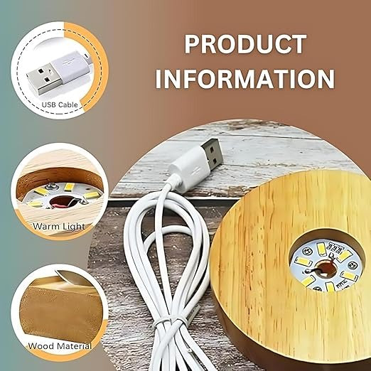 Radha Krishna on swing LED 3D Crystal Ball