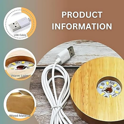 Radha Krishna on swing LED 3D Crystal Ball